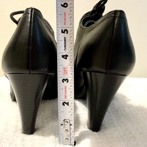 WHITE MOUNTAIN BLACK SAMMIE OXFORD LACE UP HIGH HEEL ANKLE BOOTS SZ 7.5 - Picture 10 of 12